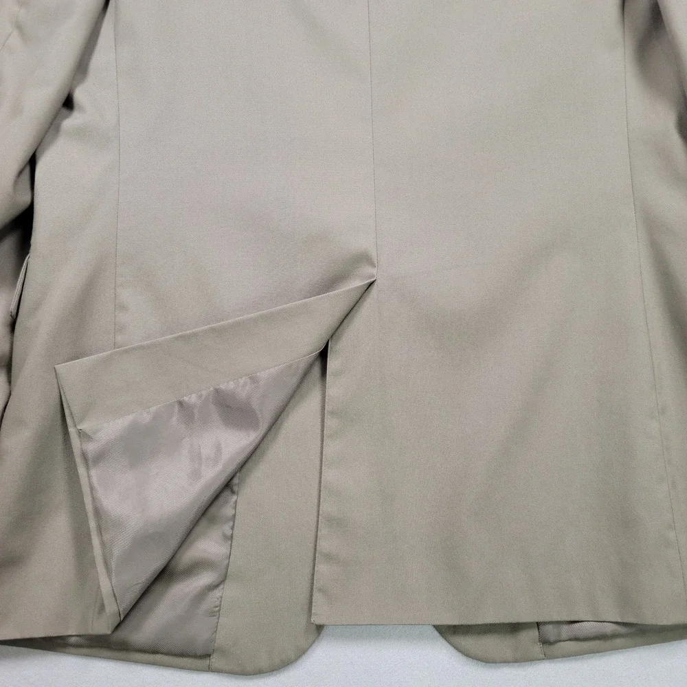 Men's Jos. A. Bank‎ Two Button Blazer Sport Coat, Khaki, Size 43L, Pre-Owned